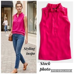 J. Crew Factory Teagan Ruffle Popover